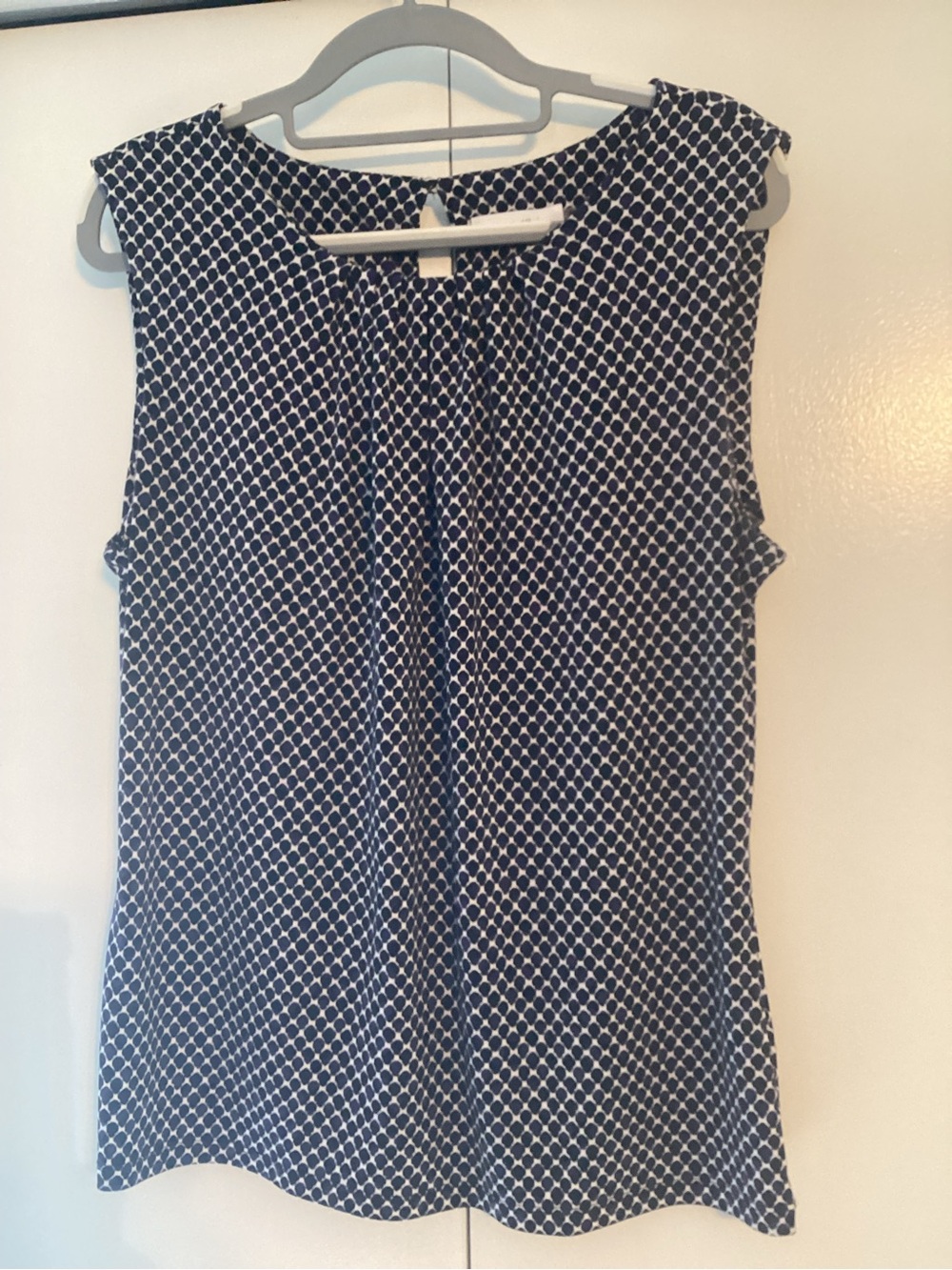 Calvin Klein Purple, Black and White Geometric Sleeveless Camisole